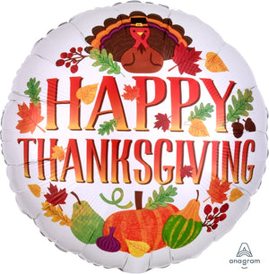Thanksgiving Turkey Mylar 18"