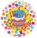 Birthday Cake Gellibean Balloon 18"