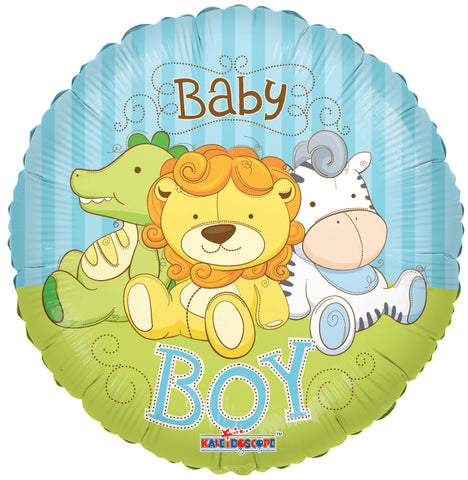 Baby Boy Jungle Animals Balloon 18