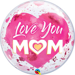 Love You Mom Pink Bubble  22