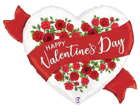Satin Red Roses Valentine 29"