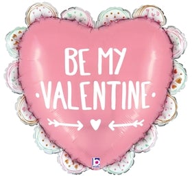 Valentine Doodle Ruffle Heart 29"