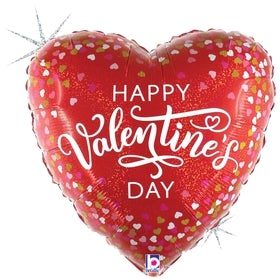 Valentine Confetti Hearts 18"