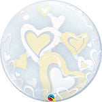 Double Bubble Love Floating Hearts Balloon