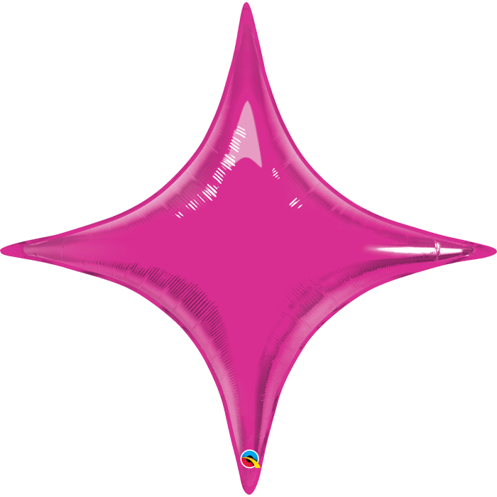 Starpoint - Four Point Star Foil Balloon 14" in - 20" in - 40" in each (Choose your color and size)