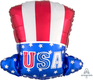 
            
                Load image into Gallery viewer, Red White &amp;amp; Blue Tot Hat 18&amp;quot;
            
        