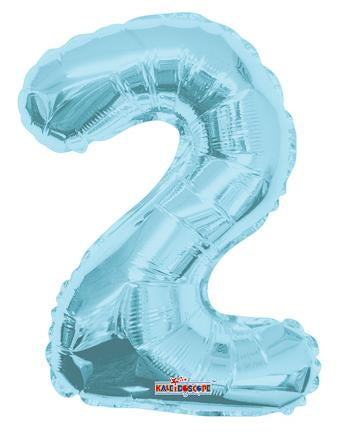 Numbers 0 To 9 Light Blue - 14" in (Choose your Letter)