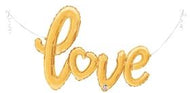 Love Script Betallic Gold 47"