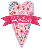 Watercolor Valentine Banner Heart 29"