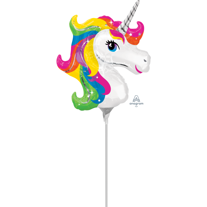 Mini Head Rainbow Unicorn 14"