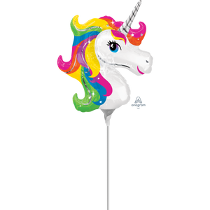 Mini Head Rainbow Unicorn 14"