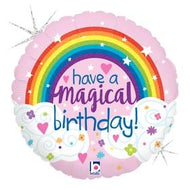 Glitter Magical Rainbow Birthday 18"