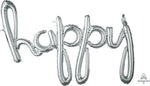 Phrase Happy Silver 39"