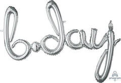 Script Phrase B.Day Silver 37