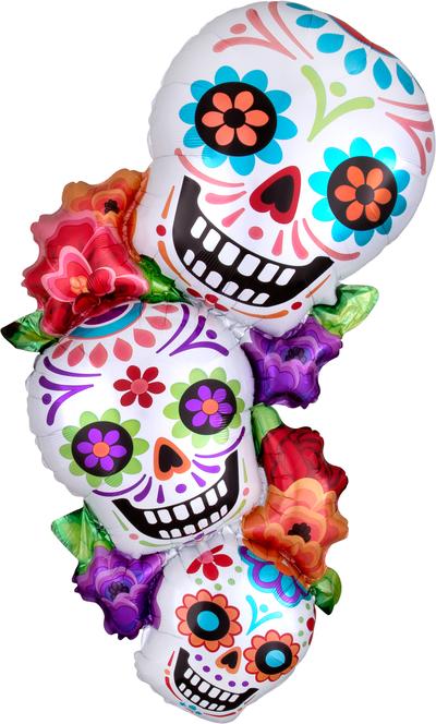 Halloween Stacking Sugar Skulls 38"