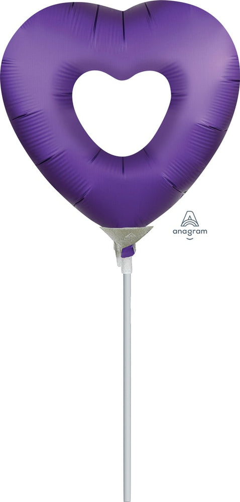 Purple Royale Open Heart 8" 2 per package