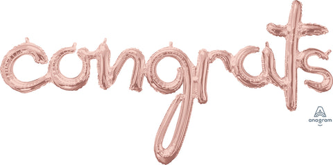Congrats Script Rose Gold 56