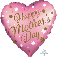 Mom's Day Satin Daisys Heart 28"