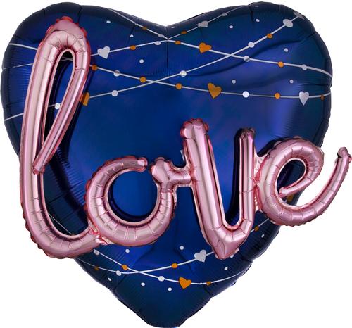 
            
                Load image into Gallery viewer, Navy Wedding MultiBalloon (Love) 36&amp;quot;
            
        