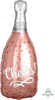 Champagne Rose Bottle | Foil Balloon