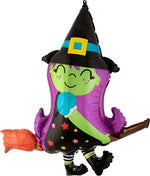 Halloween Cute Witch on Broom 38"