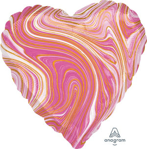Marble Heart 18" Foil Balloon (choose your color)