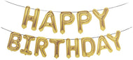 Happy Birthday Foil Balloon Banner Mylar Kits 16" (Choose Your Color)