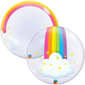 Deco Bubble Rainbow Clouds 24"
