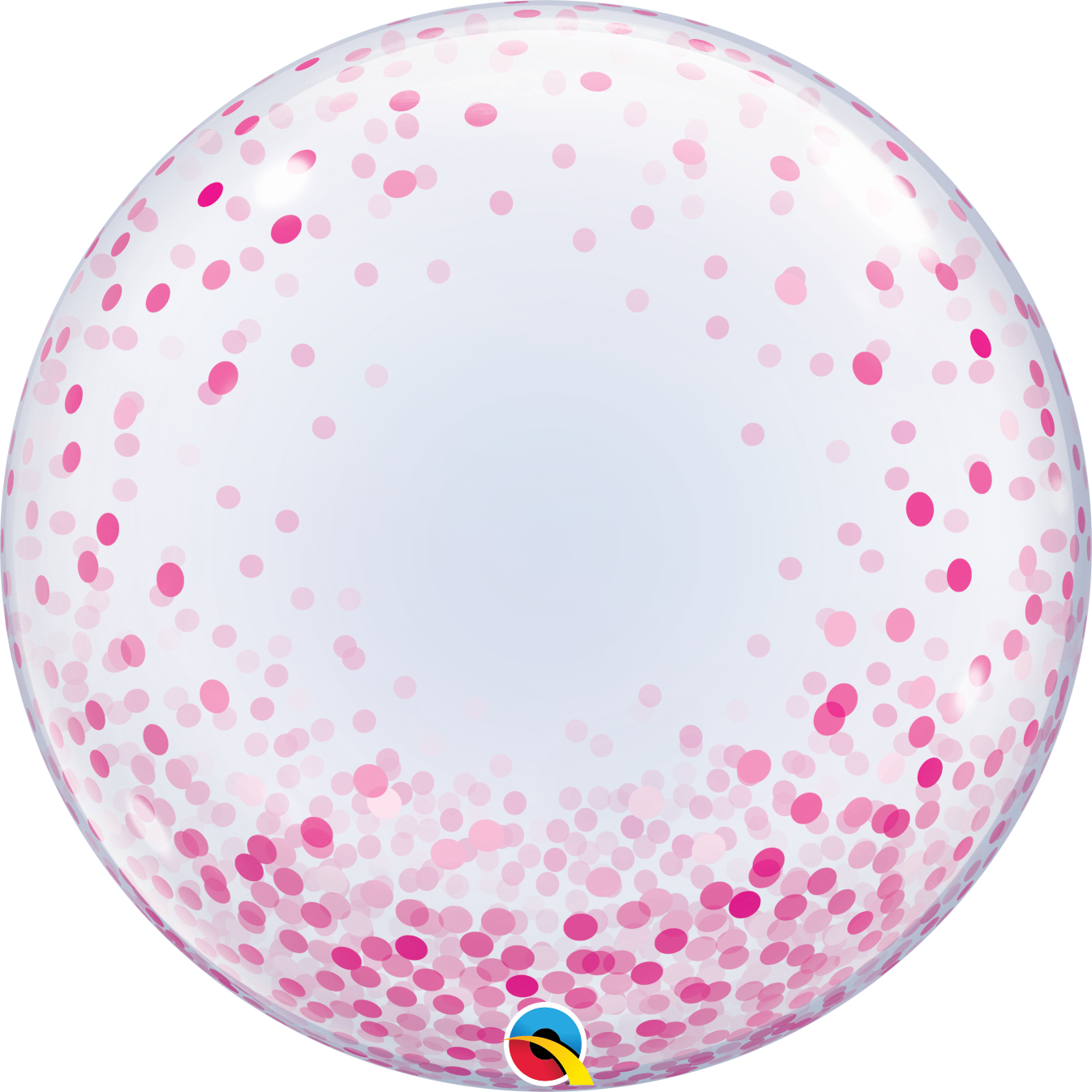 Deco Bubble Pink Confetti Dots 24"