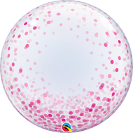 Deco Bubble Pink Confetti Dots 24"