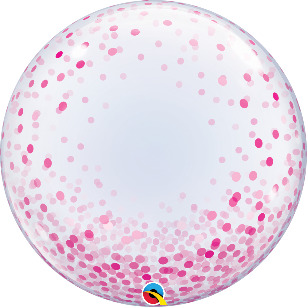 
            
                Load image into Gallery viewer, Deco Bubble Pink Confetti Dots 24&amp;quot;
            
        