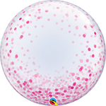 Deco Bubble Pink Confetti Dots 24"