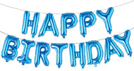 Happy Birthday Foil Balloon Banner Mylar Kits 16" (Choose Your Color)