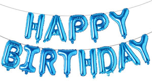 Happy Birthday Foil Balloon Banner Mylar Kits 16" (Choose Your Color)