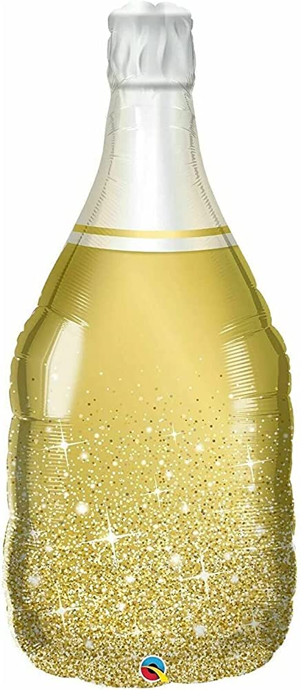 Bubbly Wine Bottle 14"| 2 per package