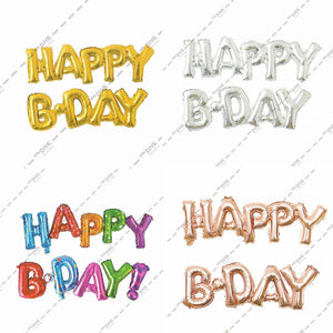 Happy B-Day Script Foil Balloon - 30"in each (Choose your color)