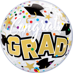 Congrats Grad Confetti Single Bubble 22"