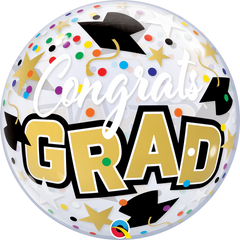 Congrats Grad Confetti Single Bubble 22