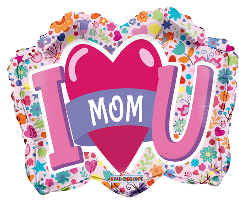 I Love You Mom Shape Foil Balloon 18
