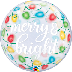 Round Merry and Lights Bubble Balloons 22