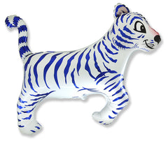 Tiger white Blue Stripes 30