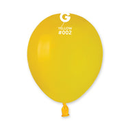 Solid Balloon Yellow A50-002  | 100 balloons per package of 5'' each