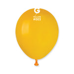 Solid Balloon Yellow  A50-003  | 100 balloons per package of 5'' each
