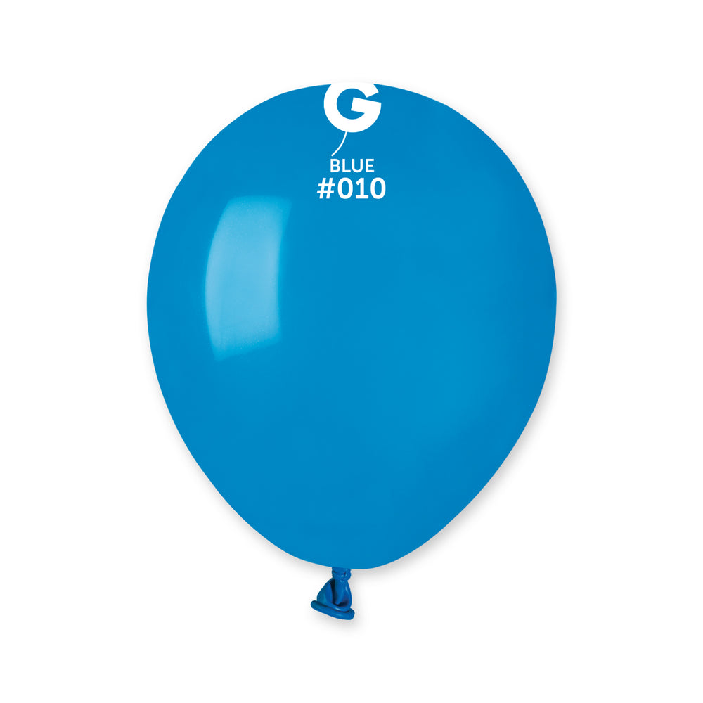 Solid Balloon Blue A50-010  | 100 balloons per package of 5'' each