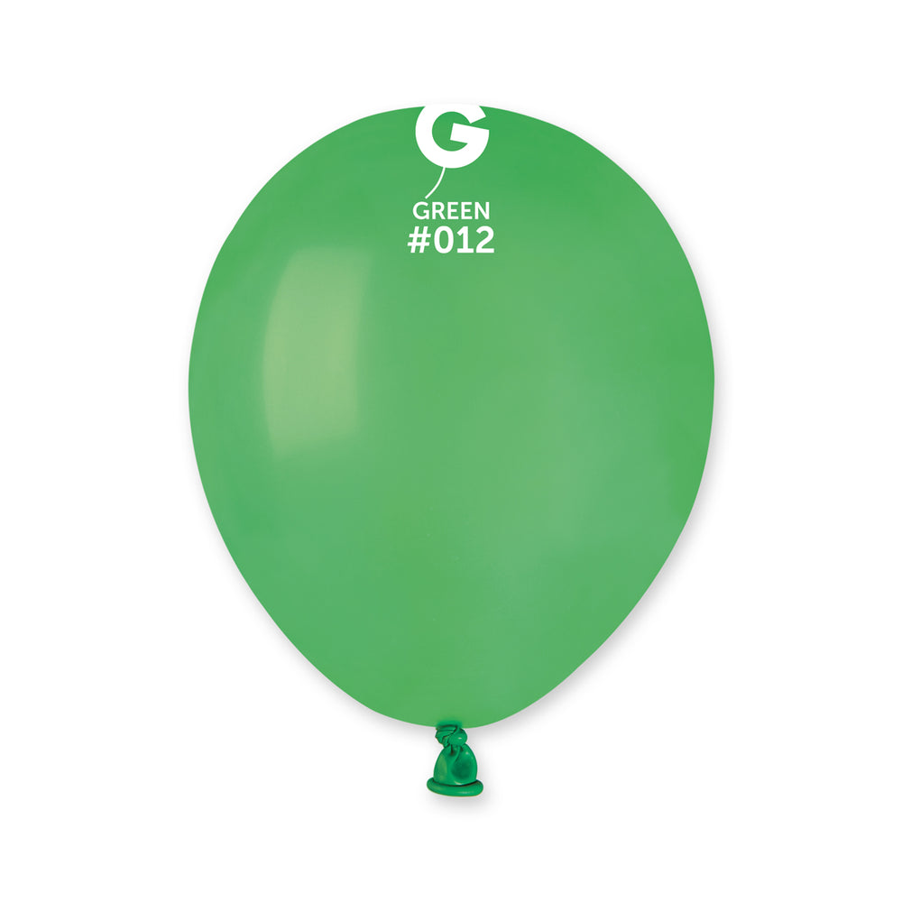 Solid Balloon Green A50-012  | 100 balloons per package of 5'' each