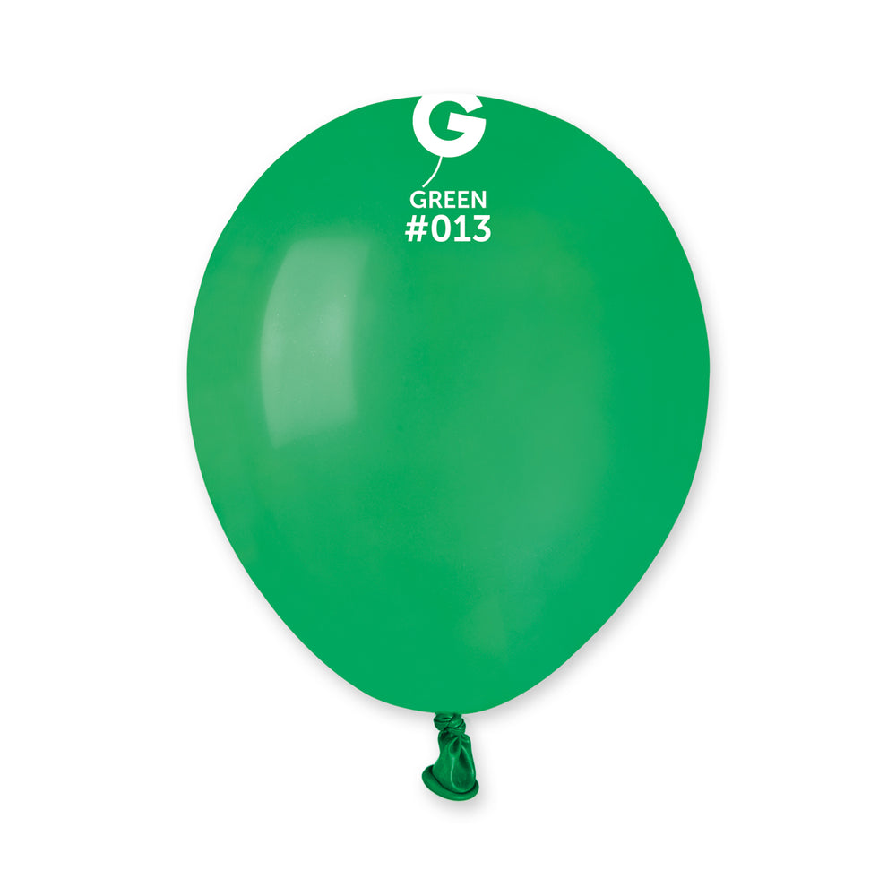 Solid Balloon Green A50-013  | 100 balloons per package of 5'' each
