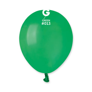 Solid Balloon Green A50-013  | 100 balloons per package of 5'' each