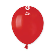 Solid Balloon Red A50-045  | 100 balloons per package of 5'' each,