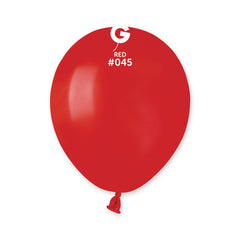 Solid Balloon Red A50-045  | 100 balloons per package of 5'' each,
