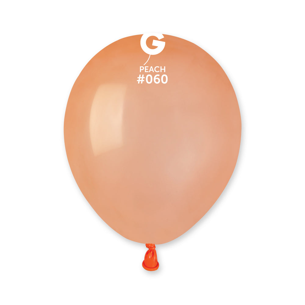 Solid Balloon Peach A50-060  | 100 balloons per package of 5'' each